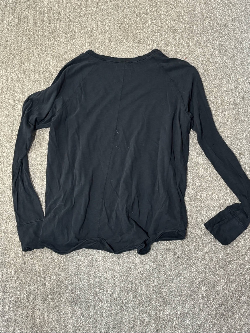 We The Free Black Long Sleeve Relaxed Crewneck Top - Picture 2 of 2